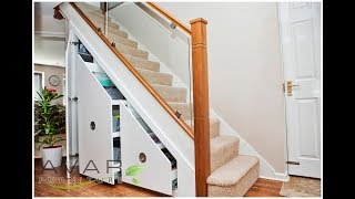 Top 40 Under Staircase Storage Design Ideas  Unit Ark IKEA Drawers Planning Basement Stair DIY 2018 [upl. by Naesal]