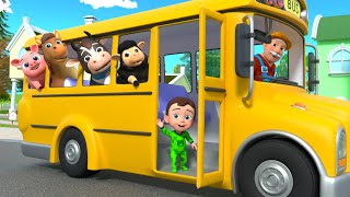 The Wheels on The Bus Song Animal Version  Lalafun Nursery Rhymes amp Kids Songs [upl. by Ellivro]