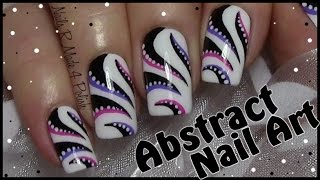 Abstraktes Streifen Nageldesign selber malen  Nägel lackieren  Nail Art Design Tutorial [upl. by Charita]