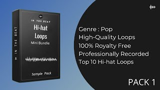 Hihat Loops Pack 1  Free Download  Hihat Sample Pack Free [upl. by Siana]