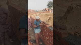 Brick masonry construction 🏗️🚧shortsviral [upl. by Rape748]