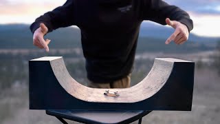 I Built a Concrete Half Pipe For TECH DECKS [upl. by Atiuqes261]