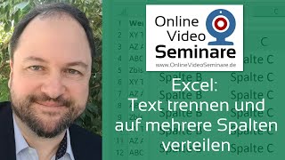 Excel Text trennen und auf mehrere Spalten verteilen [upl. by Bogosian]