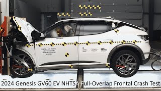 20232025 Genesis GV60 EV NHTSA FullOverlap Frontal Crash Test [upl. by Karsten]