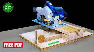 DIY  Circular Saw 90 degree Cutting Station  CS Sliding Guide [upl. by Onihc]