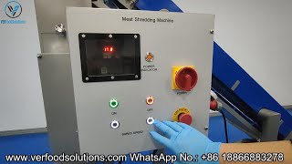 VERFOODSOLUTIONS How To Adjust Meat Shredding Machine Shredding Speed On Control Panel [upl. by Sisely]