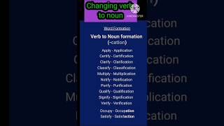 Changing Verb to noun l Word Formation english shorts verbtonoun trending viral [upl. by Charlie507]