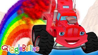 Monster Truck Cartoons for Kids  Learn Colors and Race  50 MINUTES  GiggleBellies [upl. by Eimaral661]