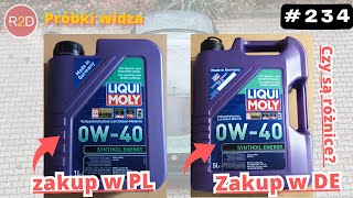 Zakup oleju w Niemczech i w Polsce Czy są różnice Liqui Moly 0W40 VW Bora 234 [upl. by Acinna48]