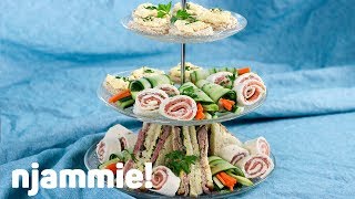 4x High tea hapjes Recept  njammie [upl. by Thorman]