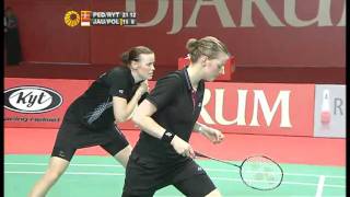 QF  WD  C Pedersen  K Juhl vsMeiliana JauhariGreysia Polii  2011 Djarum Indonesia Open [upl. by Drucy]