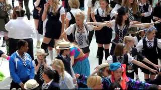 Sarah Harding filming St Trinians at Liverpool Street Station in London [upl. by Meesan]