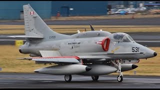 Powerful Canadian Douglas A4N Takeoff at Prestwick Airport [upl. by Aokek]