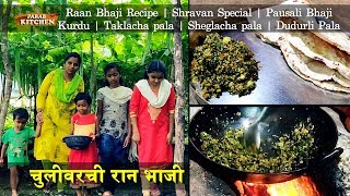 चुलीवरची quotरान भाजी  Shravan Special  Kurdu Taklacha pala  Sheglacha pala  Dudurl [upl. by Watson]