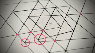 How to draw middle part of the Srī yantra [upl. by Llerdnad]