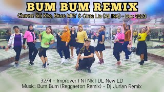 Bum Bum Remix Line Dance  Improver  sitikha2495rincemrlinedance5305 Cinta lia [upl. by Drannel]