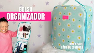 Como Costurar uma Bolsa Organizadora útil e Fácil  Passo a Passo  DIY  Costurando um Organizador [upl. by Ahsiem]