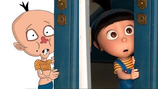 Despicable Me 4 Agnes Scene Drawing Meme  Funny Drawing ✍🤣 [upl. by Georgette]