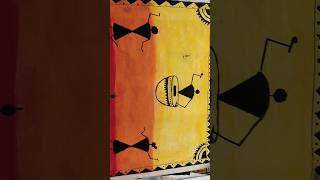 Warli art painting for beginners warliartwarliartforbeginners [upl. by Oisinoid]