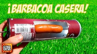 Cómo hacer una Barbacoa de Salchichas con un bote de Pringles [upl. by Paske]