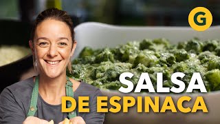 RECETA para hacer SALSA a base de ESPINACA 🥬 por Juli Oriolo  El Gourmet [upl. by Amadeo]