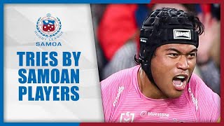 Samoan Players Top Tries of August [upl. by Ahsenot21]