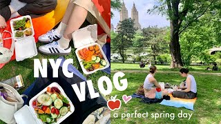 NYC VLOG a perfect spring day central park picnic soho mexican dinner [upl. by Annaiek]