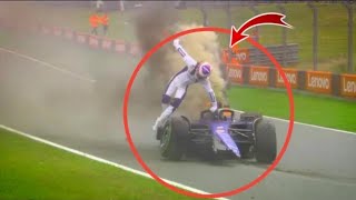 Logan Sargeant crash  Logan Sargeant accident  Logan Sargeant crash video Logan Sargeant F1 crash [upl. by Ymar]