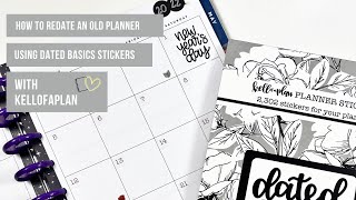 How to ReDate an Old Planner [upl. by Pogah]