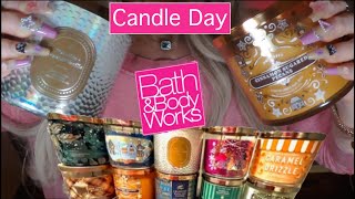 ASMR Gum Chewing CANDLE DAY HAUL At Bath amp Body Works  Whispered Ramble Tapping Long Nails [upl. by Telford]