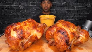 ASMR ROTISSERIE CHICKEN amp CHEESE SAUCE MUKBANG [upl. by Nirik]