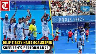 Dilip Tirkey hails goalkeeper Sreejesh’s performance in penalty shootout at Paris Olympics [upl. by Riley]