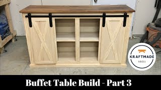 Buffet Table Build Part 3  Doors and Finish Details  Kraftmade [upl. by Hafler922]