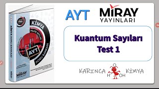 Miray Yayınları AYT Kimya Soru Bankası Kuantum Sayıları Test 1 [upl. by Stilwell261]