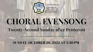 Choral Evensong  October 20 2024 [upl. by Enomys111]