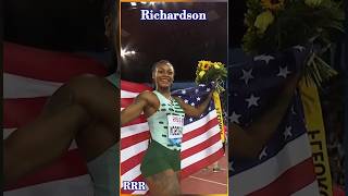 USA chacarri Richardson track star trending olympics winner gold shortsfeed ytviral video [upl. by Anauqcaj822]