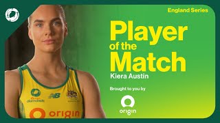 Origin Player of the Match  England Series Match 2  Kiera Austin [upl. by Ecirtaeb564]