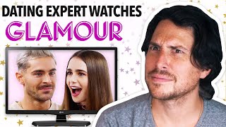 Dating Expert Reacts to ZAC EFRON and LILY COLLINS on GLAMOUR [upl. by Esyla]