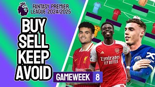 PALMER IN FPL GAMEWEEK 8 BUY KEEP SELL AVOID FANTASY PREMIER LEAGUE GW 8 TRANSFER PLANS [upl. by Zweig339]