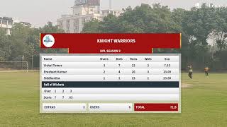 Live Cricket Match  Knight warriors vs Strikers  16Nov24 1248 PM 10  HPL Season 2  CricHeroes [upl. by Tiebold]