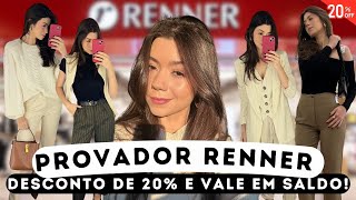 PROVADOR RENNER COM 20 DE DESCONTO PEGANDO EM REMARCADOS 🚨🥳 [upl. by Saiasi642]