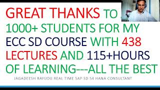 GREAT THANKS TO ALL 1000 STUDENTS FOR MY ECC SD COURSE WITH 438 LECTURES AND 115HOURS OF LEARNING [upl. by Giffy]