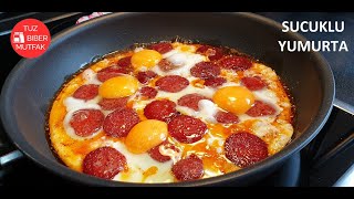 5 DAKİKADA HEMEN HAZIRLAYIN 🍳 ŞAHANE SUCUKLU YUMURTA TARİFİ 😋 EKMEĞİNİZİ HEMEN BANDIRIN 😋 NEFİS [upl. by Holmes]