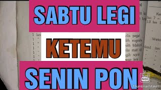 WETON JODOH SABTU LEGI DAN SENIN PON [upl. by Carn]