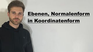 Ebenen Normalenform in Koordinatenform umwandeln  Verständlich erklärt [upl. by Una]