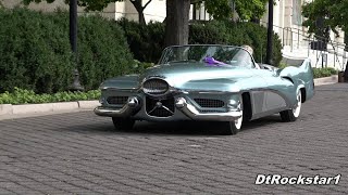 Buick YJob and GM LeSabre Concept Cars In Motion at Detroit Concours [upl. by Yelnet]