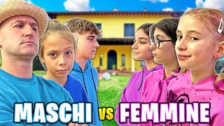 MASCHI VS FEMMINE GARA CON TUTTI I NOSTRI AMICI NELLA NOSTRA NUOVA CASA [upl. by Nemrac]