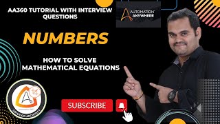 Numbers In AA360  How To Solve Mathematical Equations [upl. by Squire872]