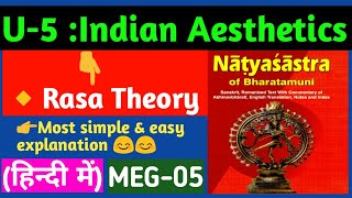 Rasa Theory in hindi  Indian Aesthetics  MEG05 Literary Criticism and theory [upl. by Arella]