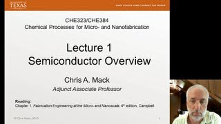 Lecture 1 CHE 323 Semiconductor Overview [upl. by Cindi]